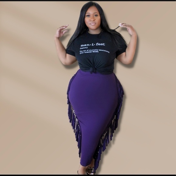𝅺FRINGE Maxi Skirt - Picture 1 of 2